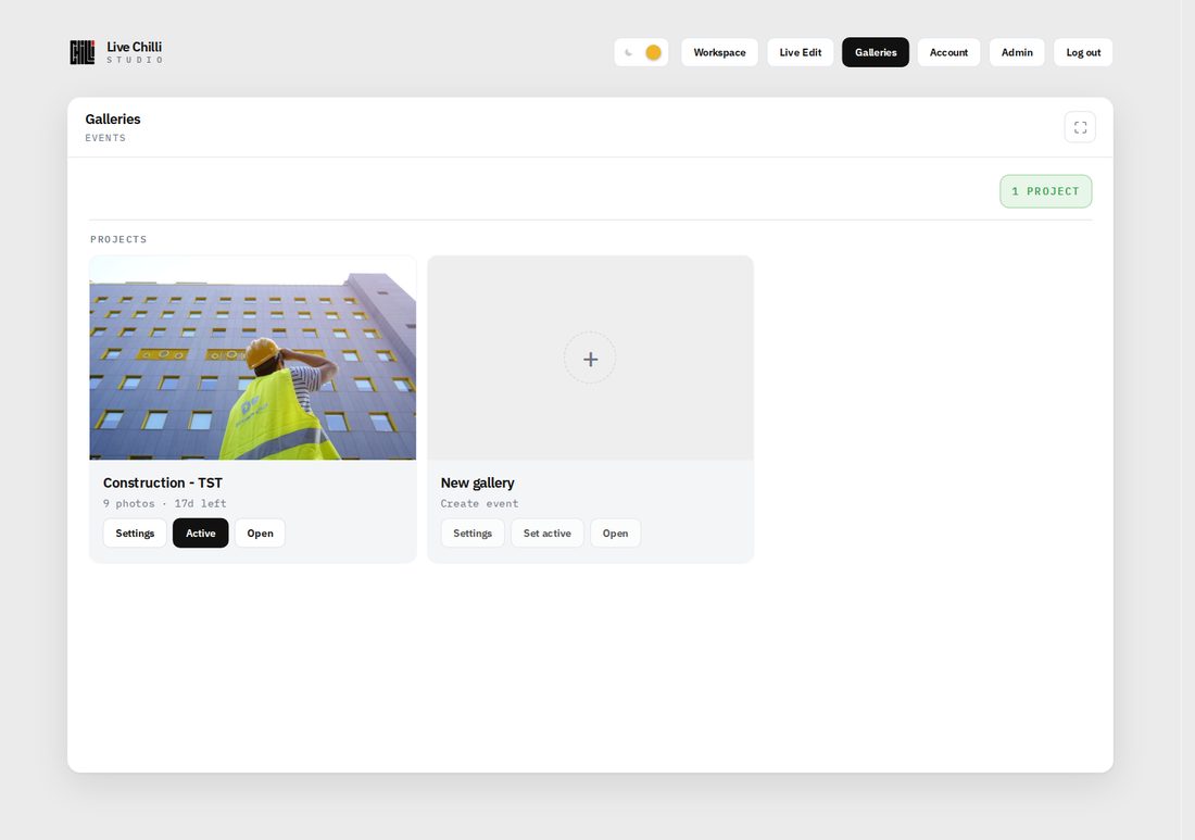 Share dialog with link and QR